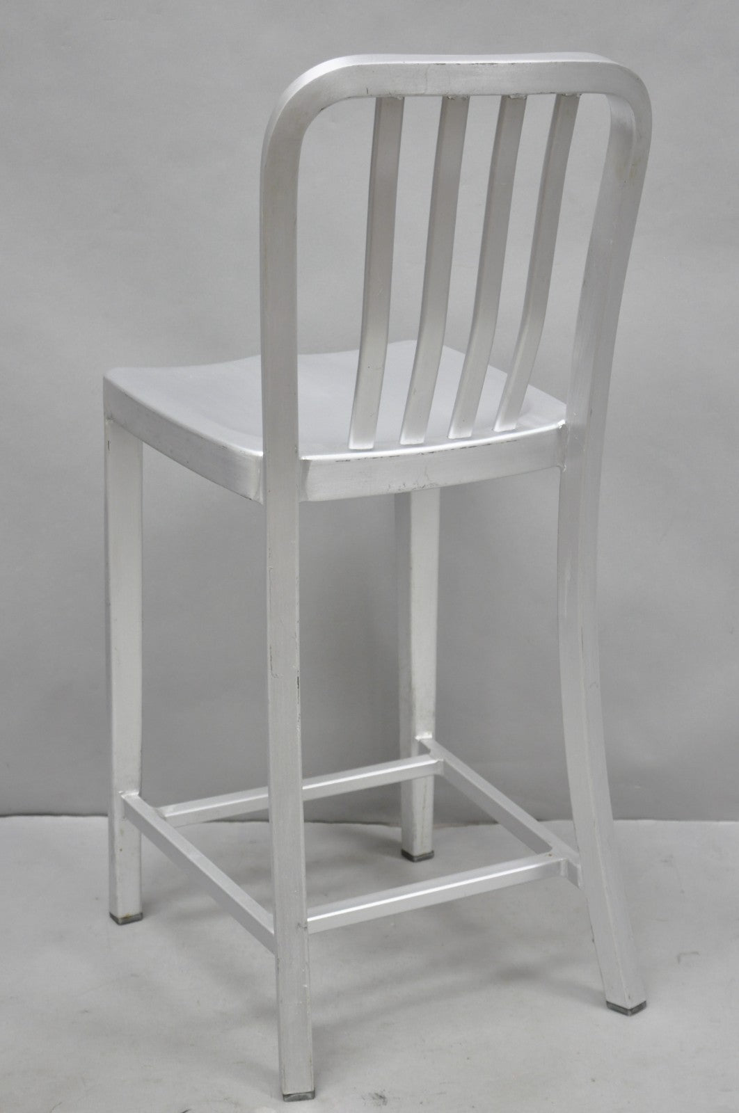 Art Deco Navy Style Aluminum Metal 24" Counter Stool Barstool Chair - Set of 4