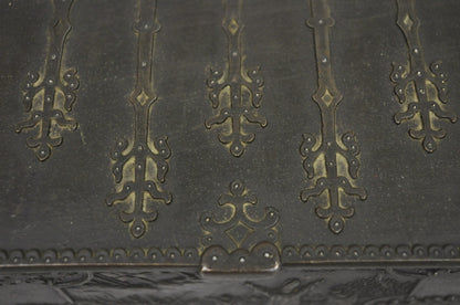 Antique "Iron Art" Denmark Bronze Trinket Jewelry Box Casket "Battle of Estonia"