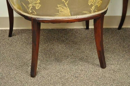 Grosfeld House Hollywood Regency Mahogany Arm Chairs after Dorothy Draper - Pair