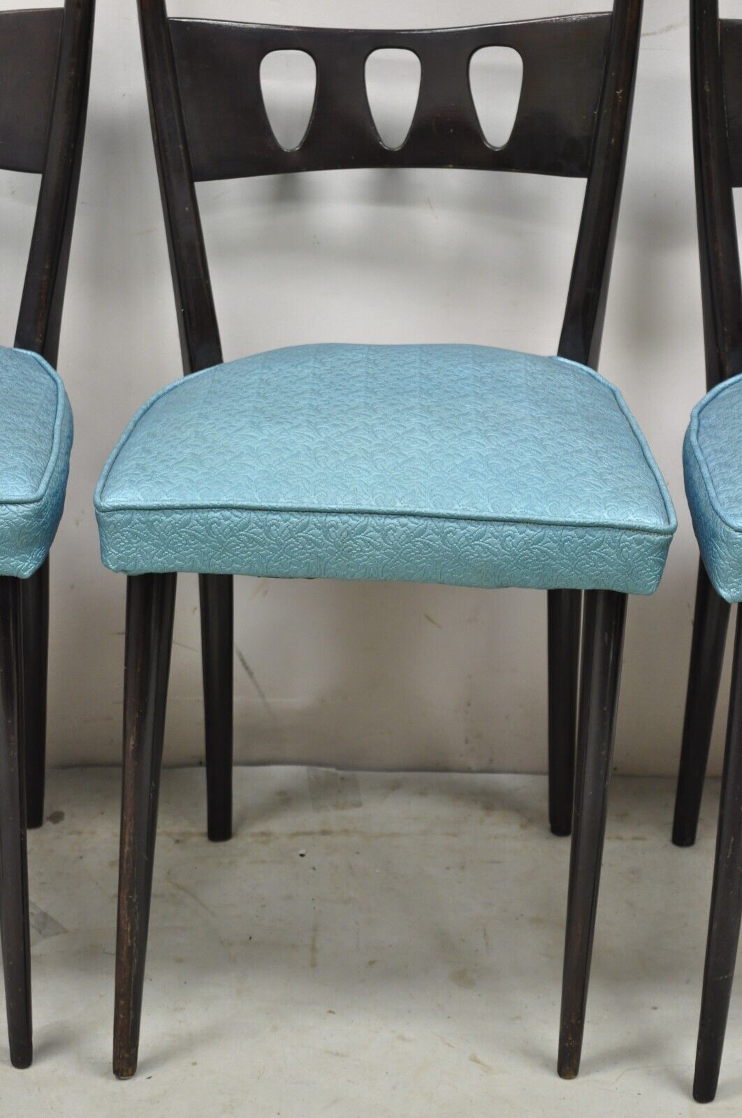 Vintage Italian Mid Century Modern Ico Parisi Style Dining Chairs - Set of 4