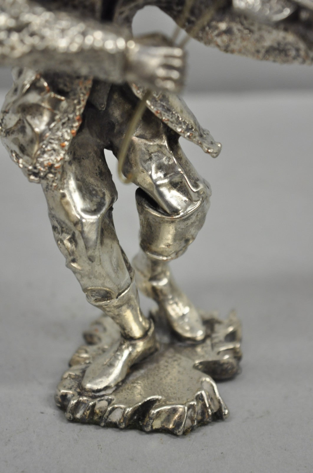 Vintage The Fiddler & Dancing Rabbi 925 Sterling Silver Over Copper Figures