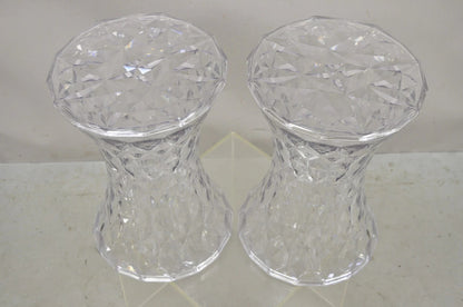 Marcel Wanders for Kartell Italy Clear PMMA Hourglass "Stone" Stool - a Pair