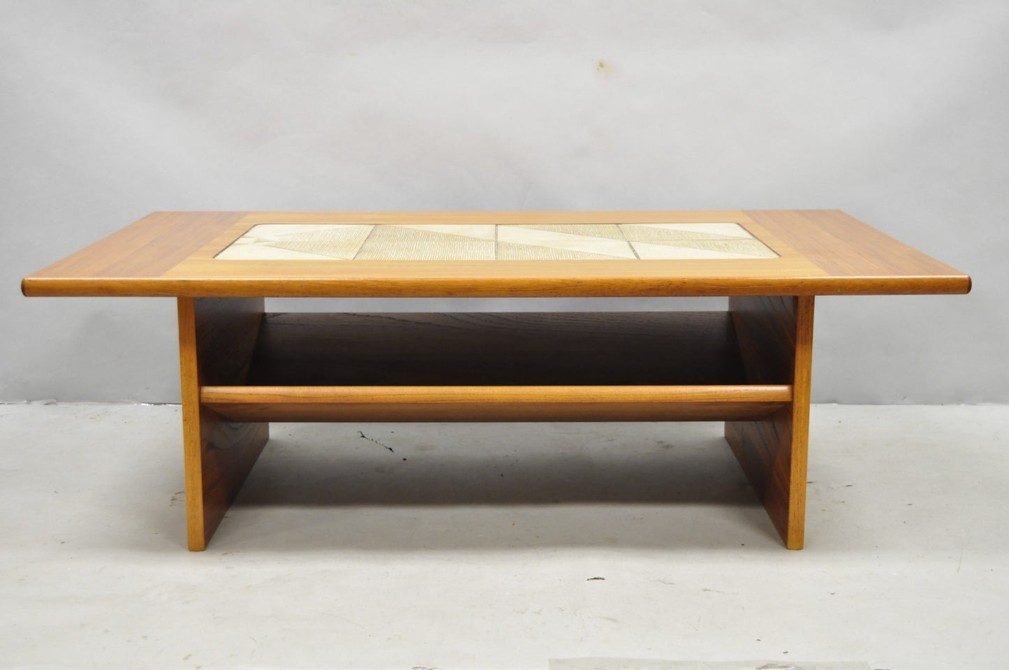 Vintage Gangso Mobler Mid Century Danish Modern Teak Tile Top Coffee Table