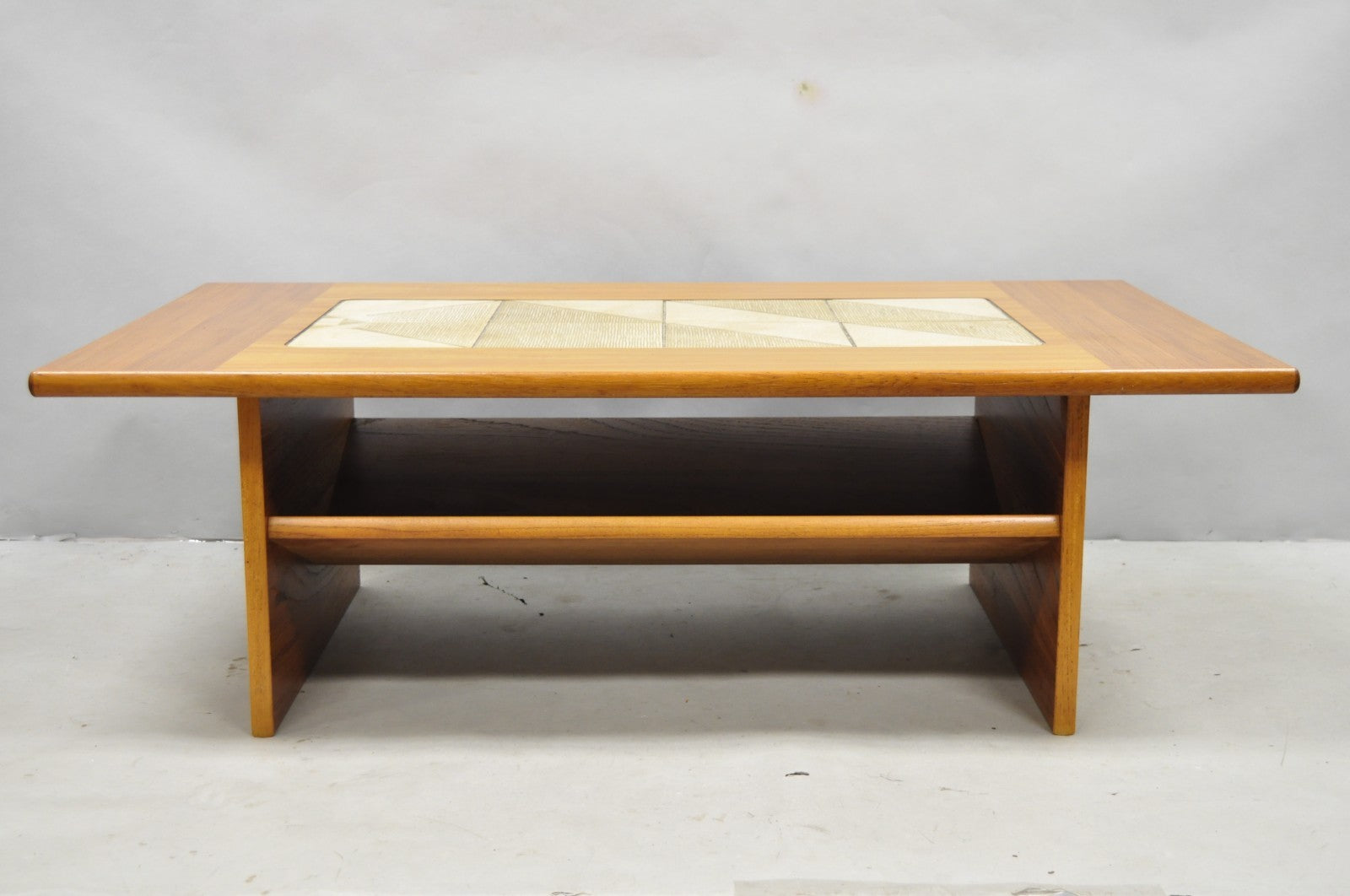 Vintage Gangso Mobler Mid Century Danish Modern Teak Tile Top Coffee Table