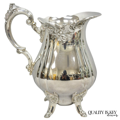 Vintage Baroque by Wallace 267 Silver Plated Footed Lemonade Water Pitcher