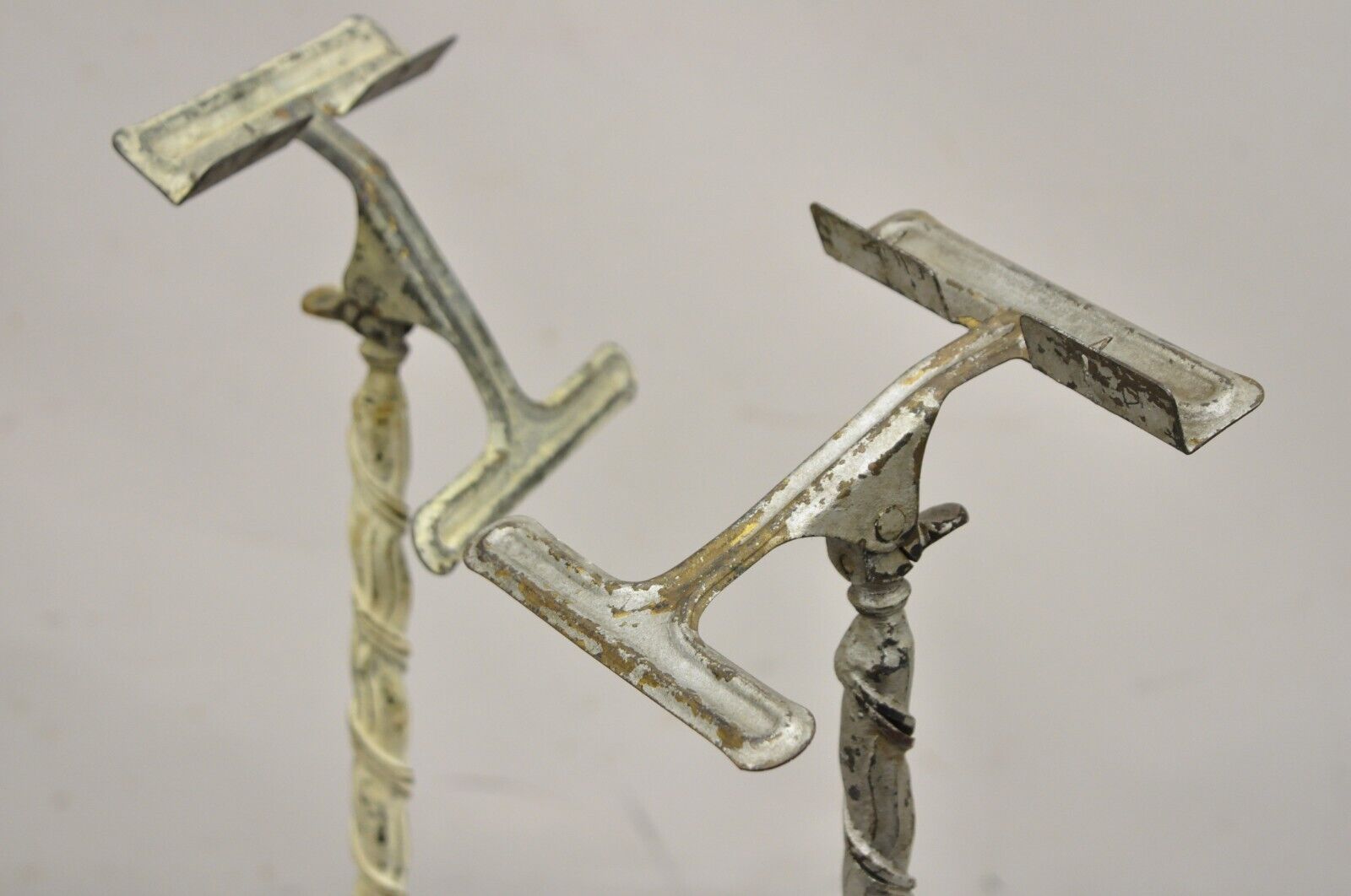 Antique Victorian Cast Iron Tripod Paw Feet General Store Retail Display - Pair