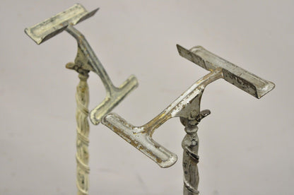 Antique Victorian Cast Iron Tripod Paw Feet General Store Retail Display - Pair