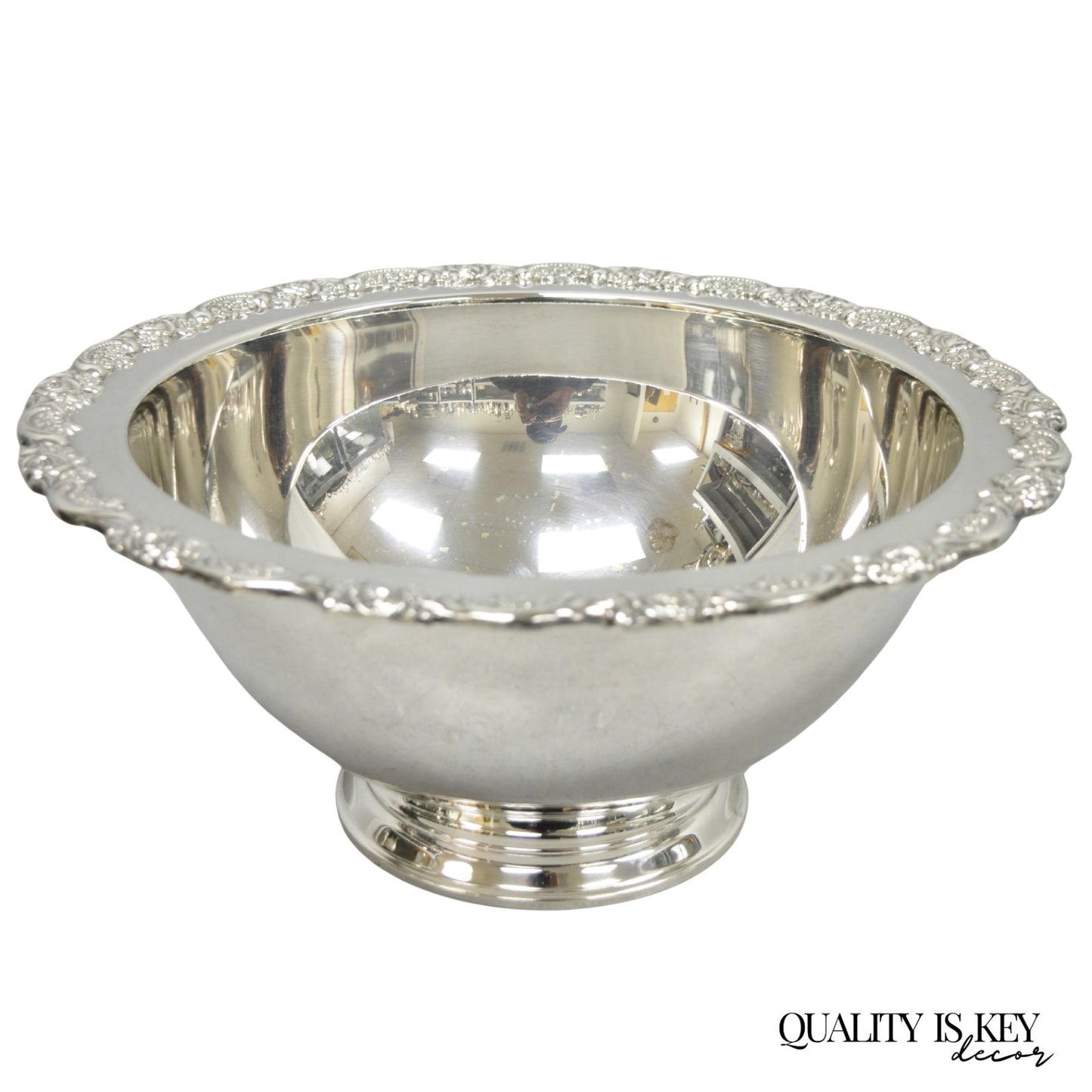 Vintage Oneida Victorian Silver Plated Punch Bowl Champagne Chiller Ice Bucket