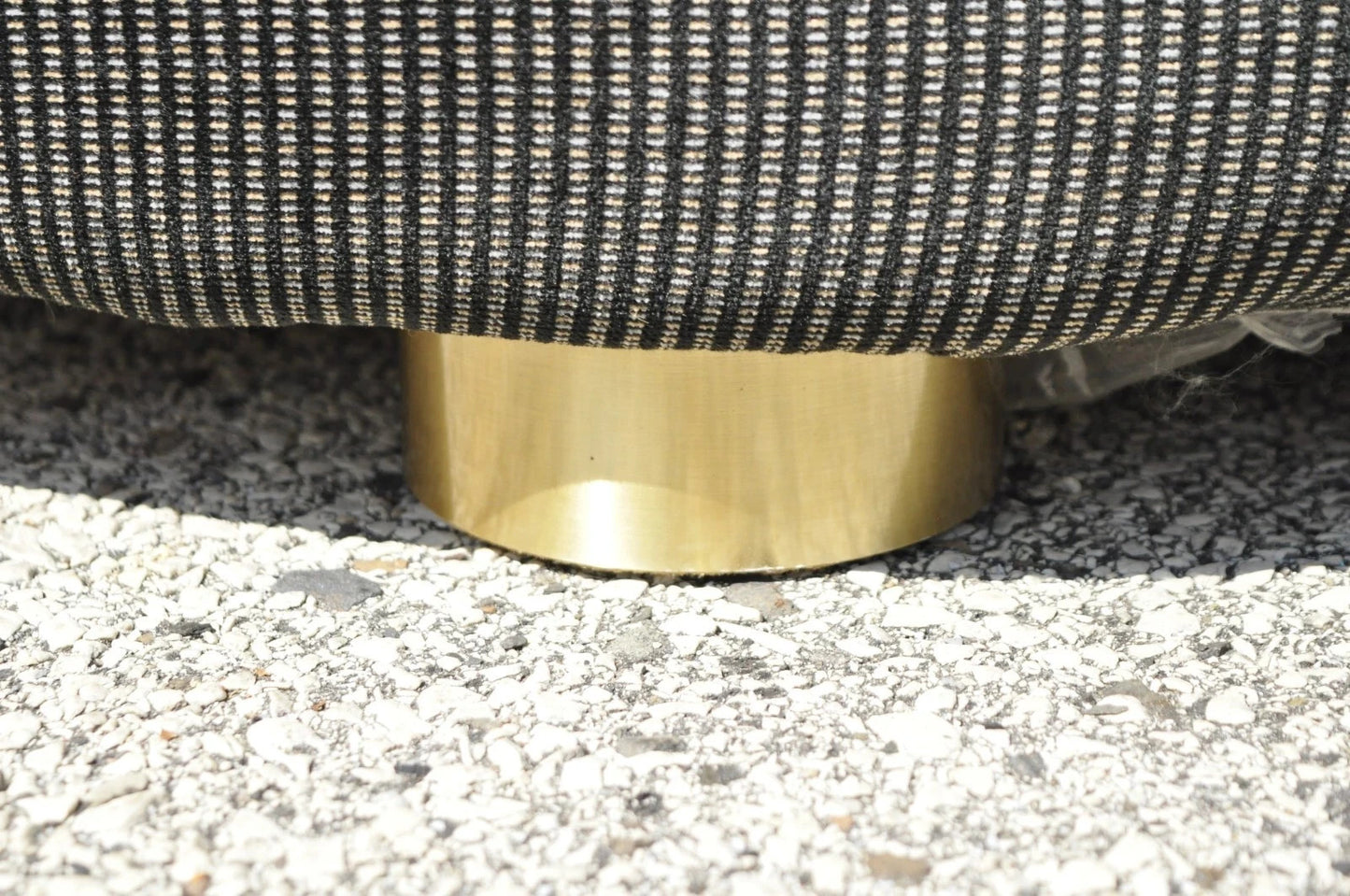 Mid Century Modern Milo Baughman Style Round Black Club Lounge Chair - a Pair