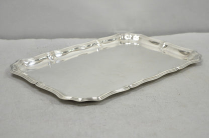 Vintage English Edwardian Silver Plated Scalloped Small Bar Trinket Dish Tray