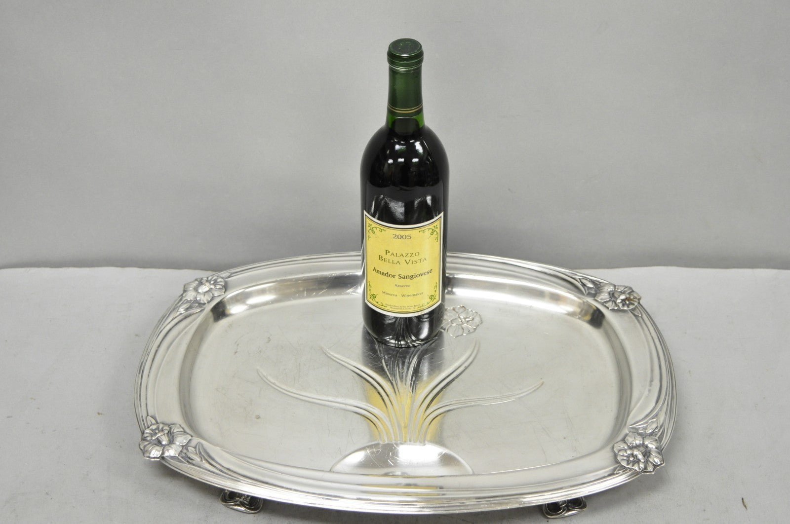Vintage 1847 Rogers Bros Daffodil 9910 Silver Plated Meat Serving Platter Tray