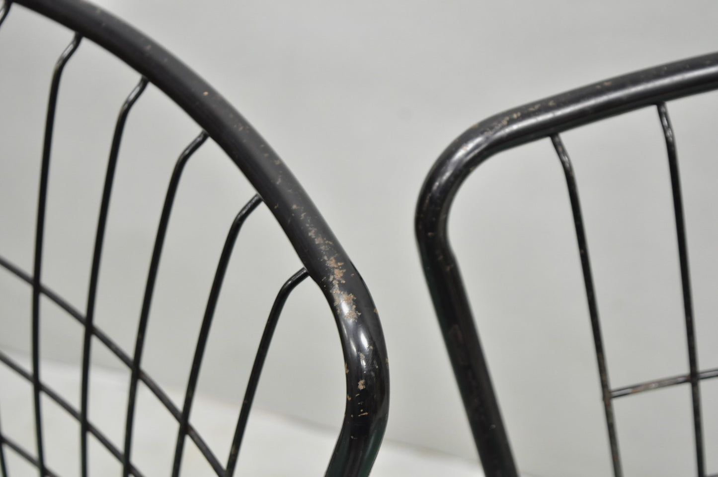 Vintage Daystrom Mid Century Modern Black Metal Kitchen Dining Chairs, Set of 6