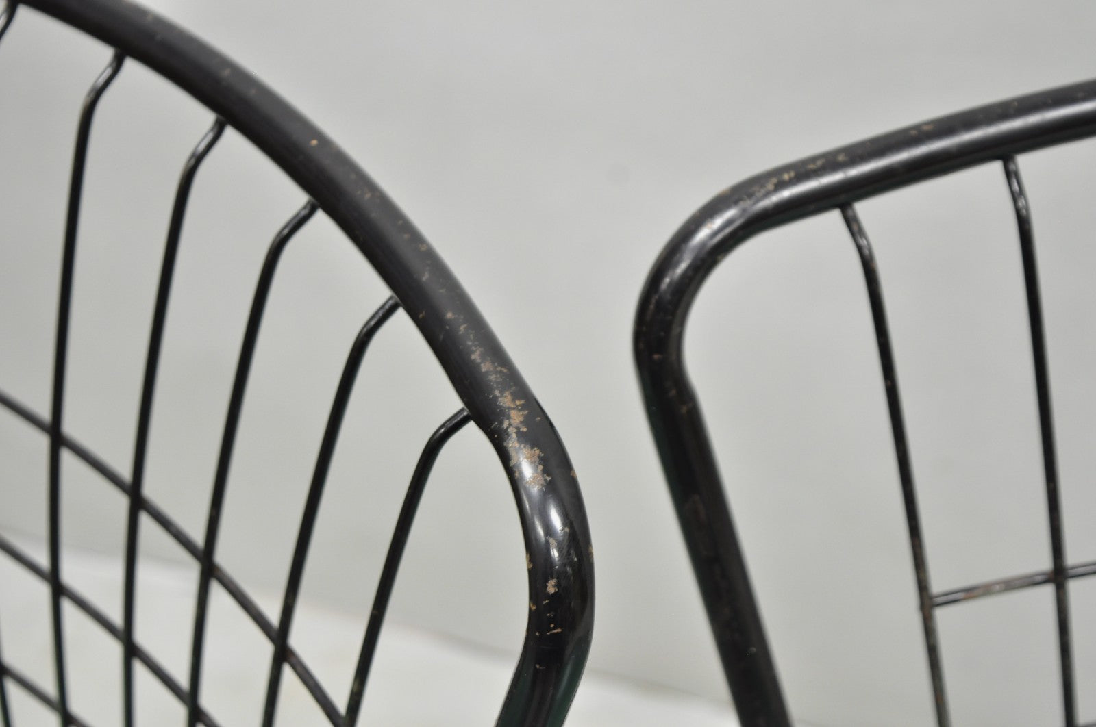 Vintage Daystrom Mid Century Modern Black Metal Kitchen Dining Chairs, Set of 6