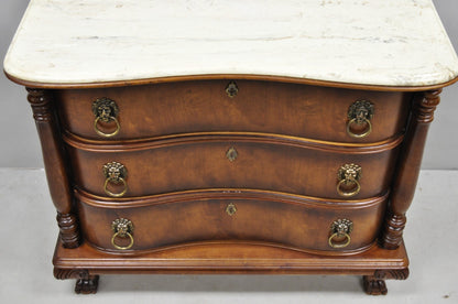 Pulaski Sagamore Hill Victorian Cherry Wood Marble Top Commode Nightstand Chest