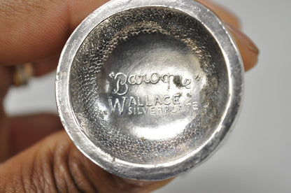 Vintage Wallace Baroque Ornate Silver Plated Salt & Pepper Shakers - a Pair