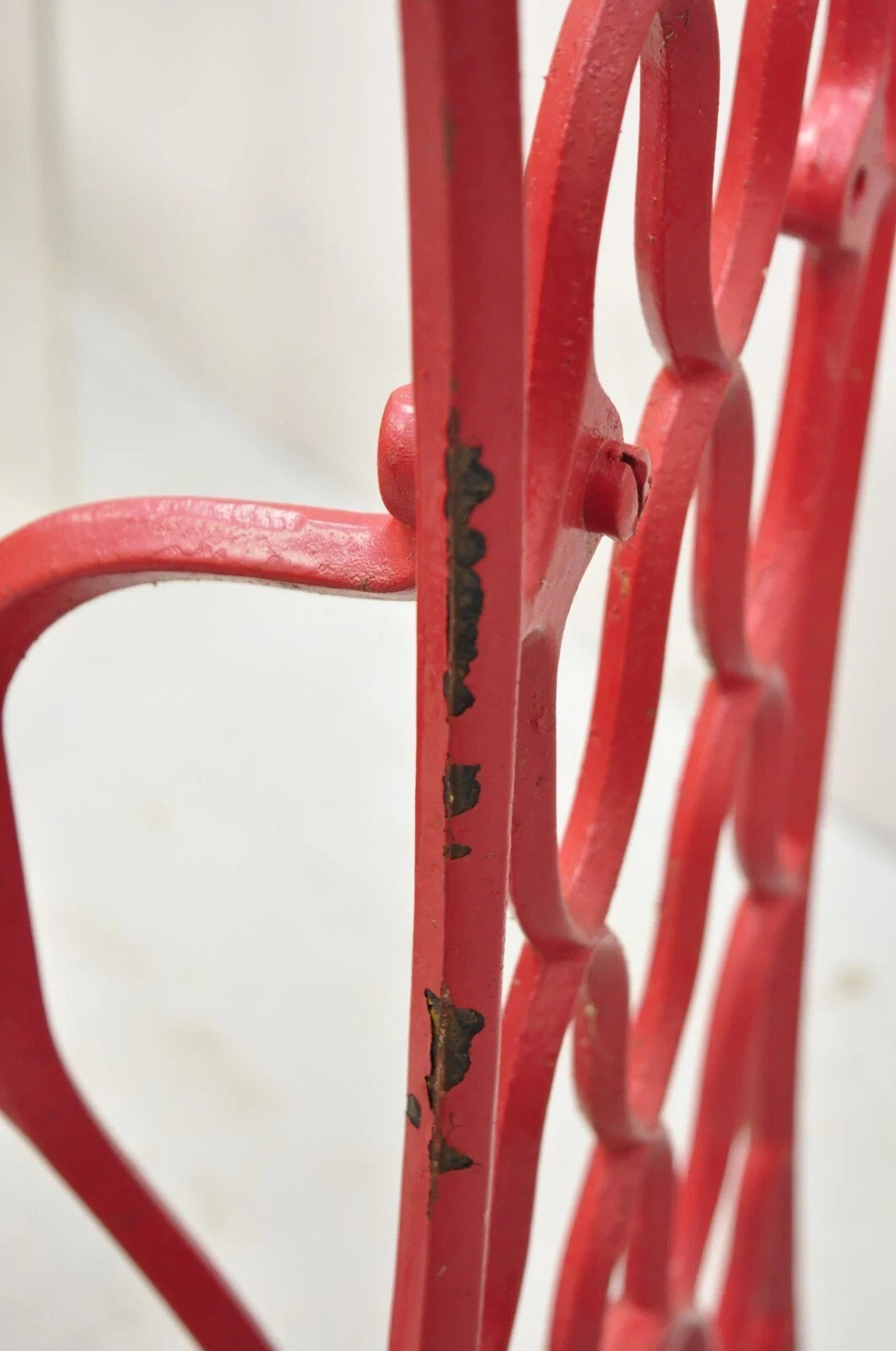 Antique Singer Cast Iron Red Treadle Sewing Machine Table Base