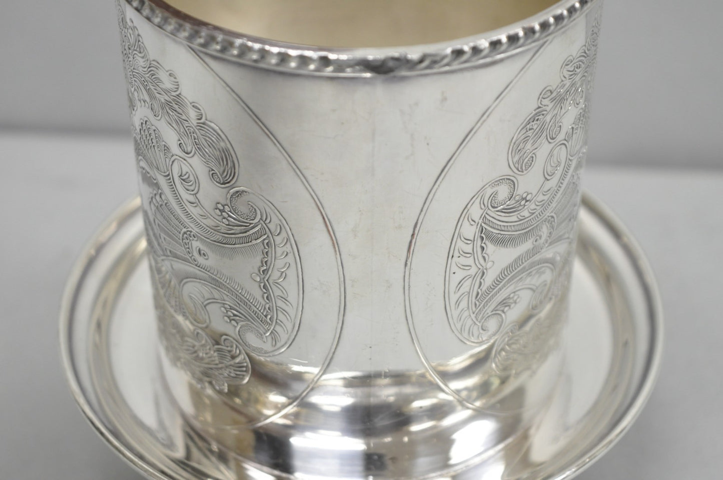 Vintage Viners of Sheffield English Regency Silver Plated Wine Bottle Coaster