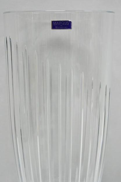 Marquis by Waterford 12" Tall Etched Round Lead Crystal Glass Flower Vase