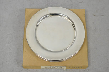 Vintage Oneida Mid Century Modern 6" Silver Plated Bread Dessert Plate, Set of 6