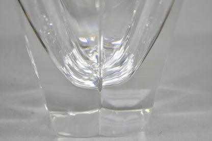 Vintage 6" Orrefors Sweden Lotus Flower Crystal Glass 4 Petal Vase