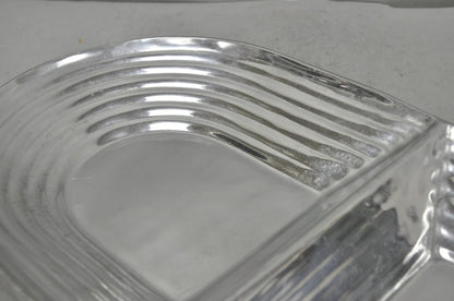 Vintage Mid Century Modern Art Deco Cast Aluminum 2 Section Serving Dish Platter