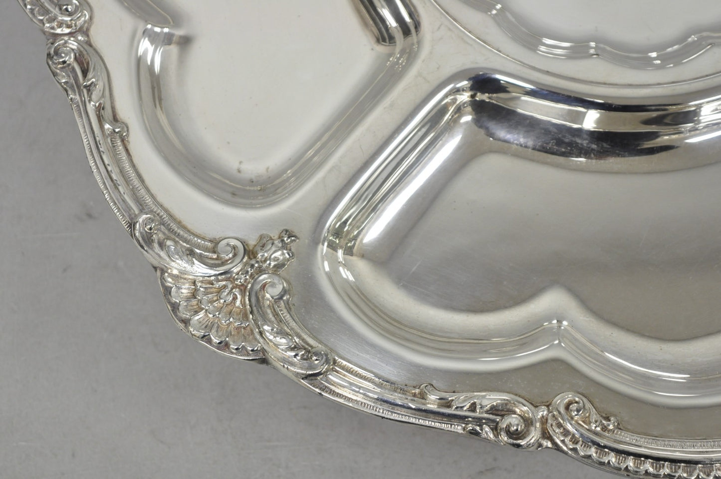 Vintage Victorian Silver Plated Lazy Susan Revolving Serving Platter Party Tray