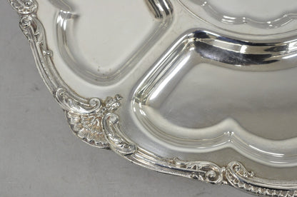 Vintage Victorian Silver Plated Lazy Susan Revolving Serving Platter Party Tray