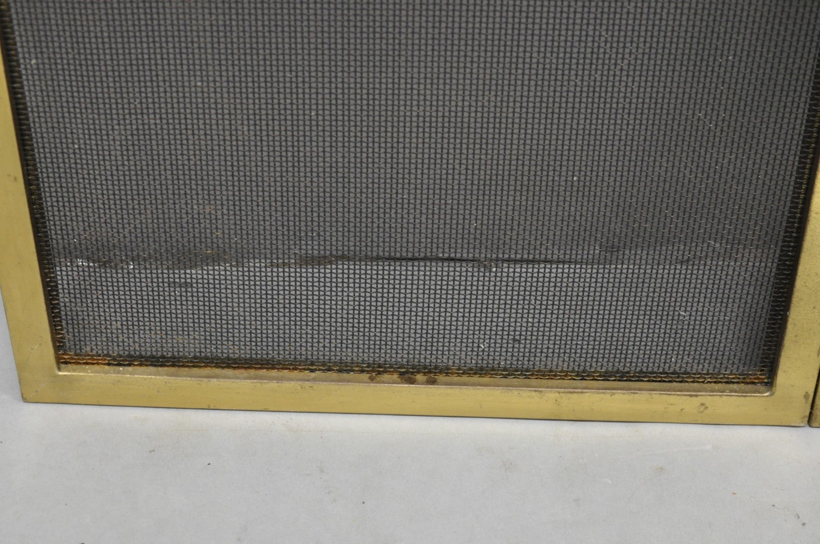 Vintage French Louis XV Style Gold Bronze Acanthus Folding Fireplace Screen