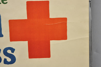 Original Vintage 1918 WWI Poster 'Red Cross Christmas Roll Call' Ray Greenleaf