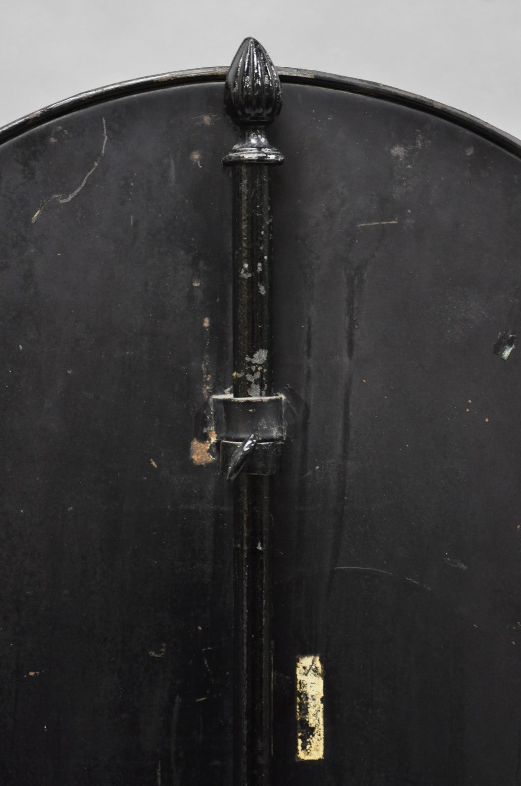 Antique French Victorian Tole Metal Hand Painted Floral Adjustable Firescreen