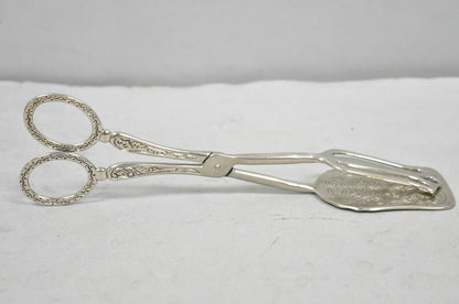 Vintage Silver Plated Victorian Style Pastry Bread Salad Asparagus Serving Tongs