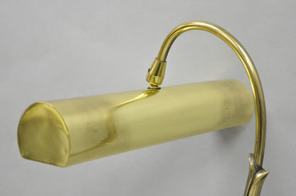 Vintage Victorian Style Brass Acanthus Scrolling Bankers Desk Table Lamp