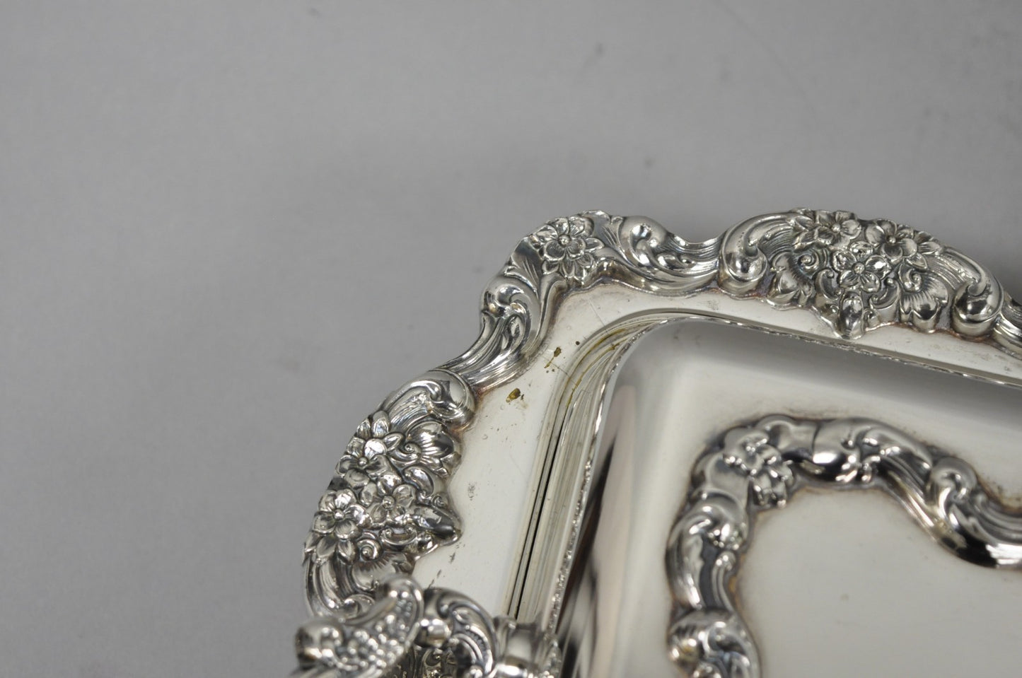 Vintage Poole Silver Plated Footed Covered Vegetable Serving Dish Platter w/ Lid