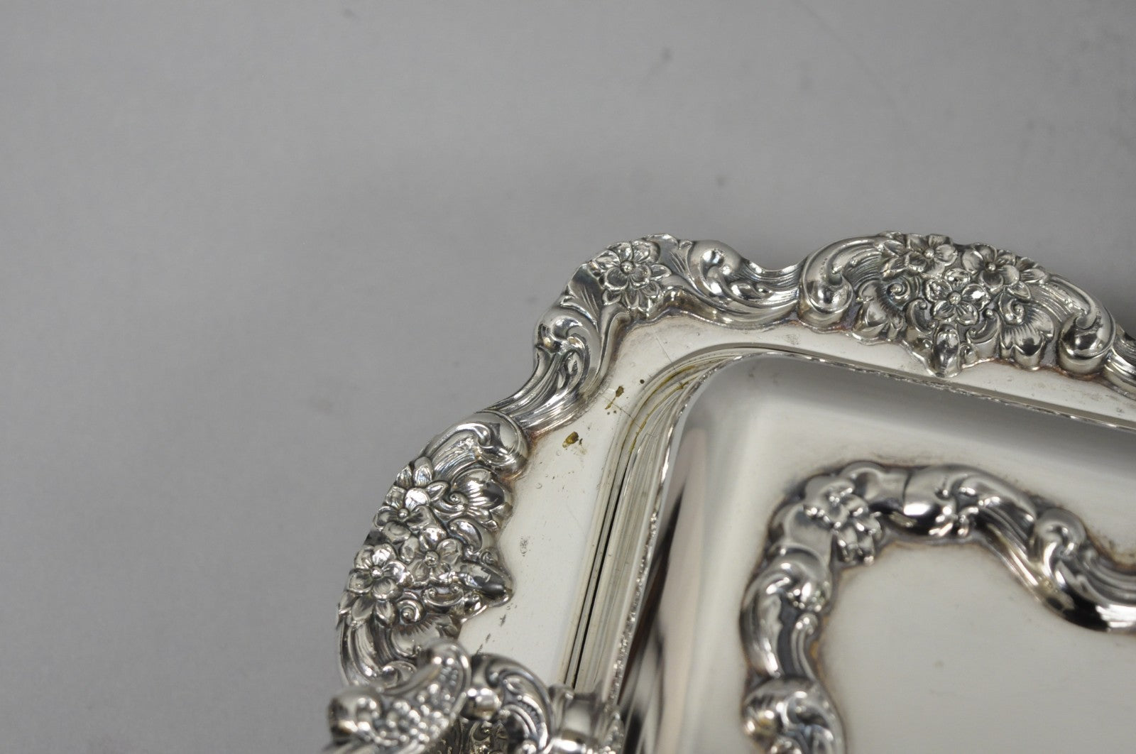 Vintage Poole Silver Plated Footed Covered Vegetable Serving Dish Platter w/ Lid