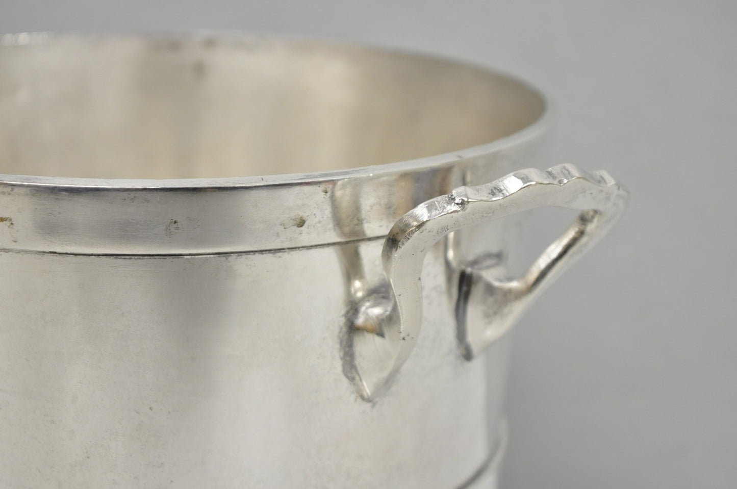Vintage Mid Century Modern Nickel Silver Plated "Room Service" Champagne Bucket