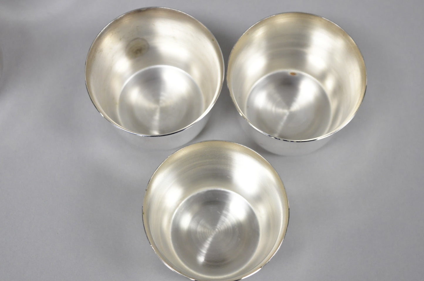 Vintage Sheridan Mid Century Modern Silver Plated Punch Bowl Set w/ 10 Cups