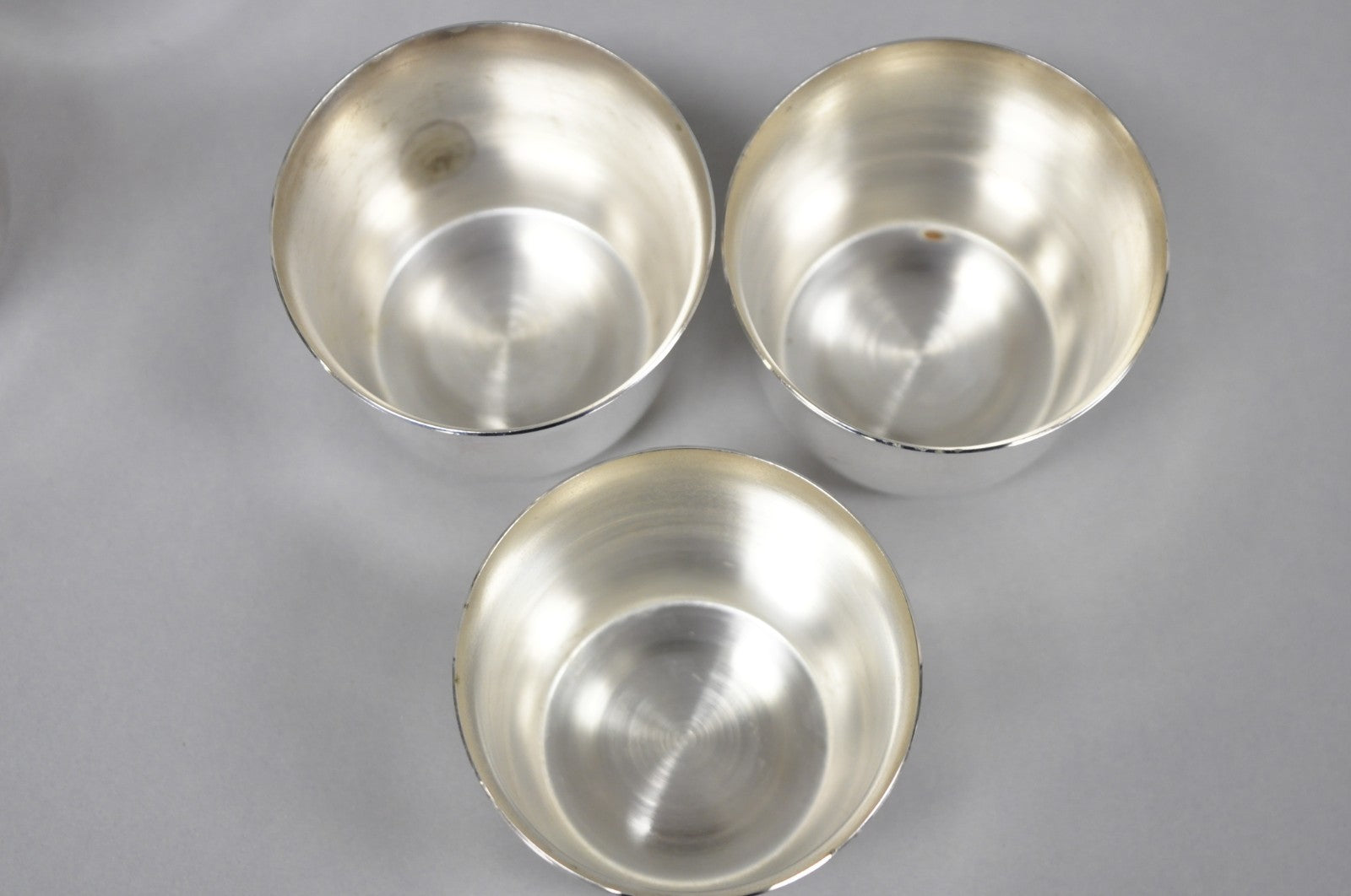 Vintage Sheridan Mid Century Modern Silver Plated Punch Bowl Set w/ 10 Cups