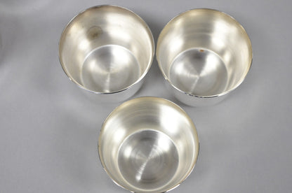 Vintage Sheridan Mid Century Modern Silver Plated Punch Bowl Set w/ 10 Cups