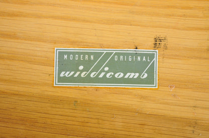 Vintage T.H. Robsjohn Gibbings for Widdicomb Mahogany Brass Ring China Cabinet