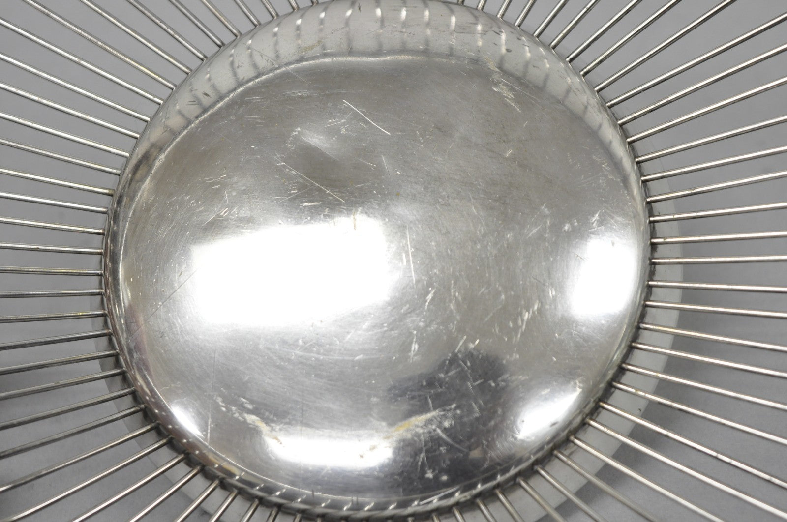 Vintage Mid Century Modern Eales Italy Silver Plated Wire Fruit Bread Basket