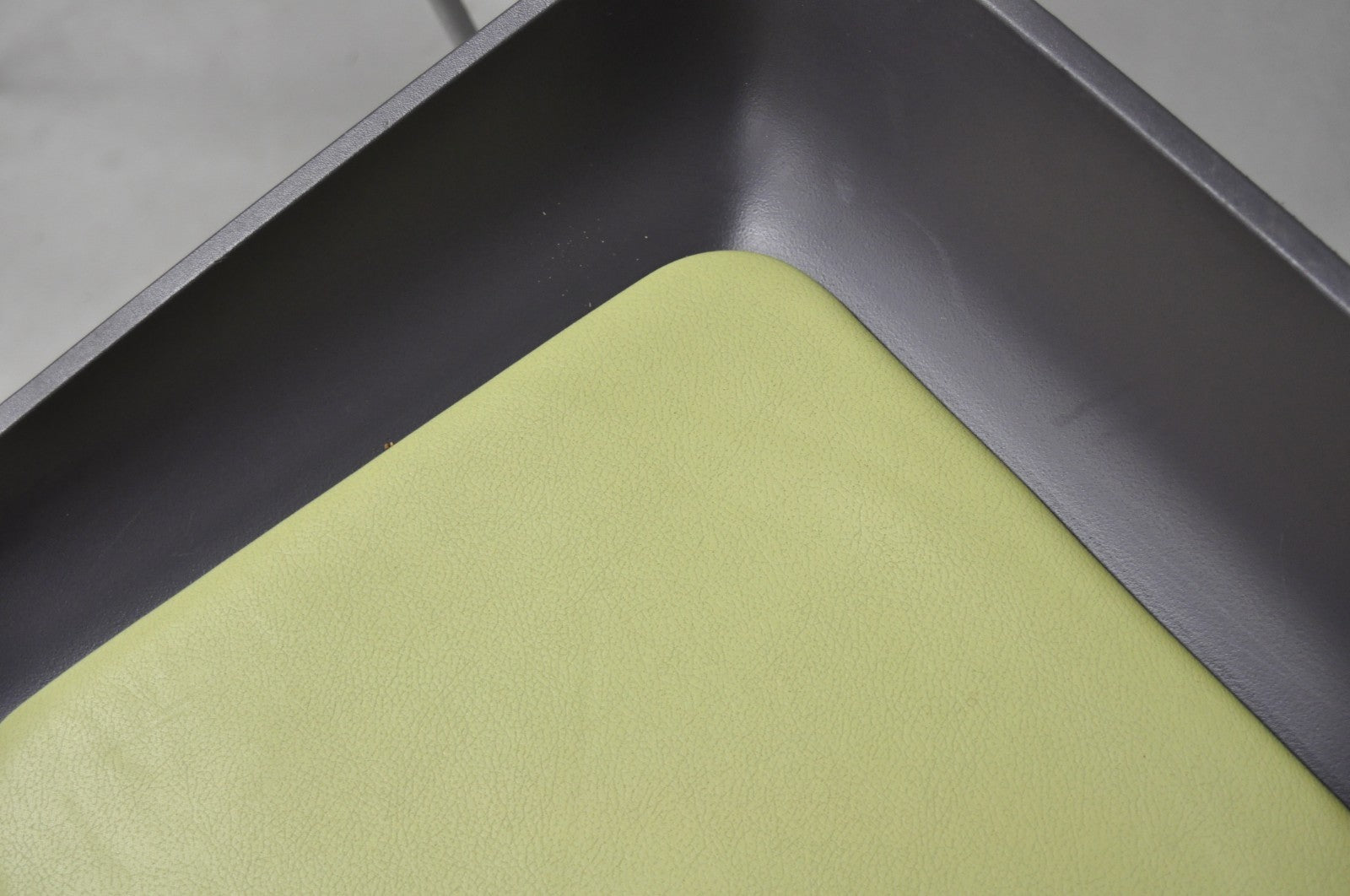 Turnstone by Steelcase Metal Scoop Barstool Stool w/ Green Cushion - Set of 3