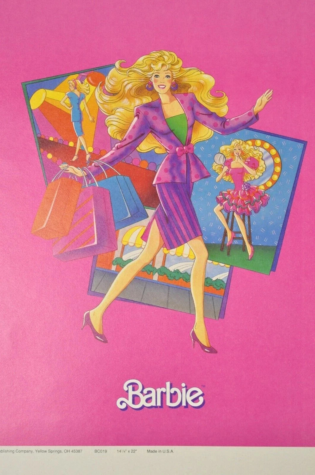 Vintage 1989 Barbie Mattel Original Pink Paper Book Covers NOS - Many Available