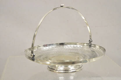 Apollo Sheffield USA Silver Plated Nickel Silver Reticulated Basket w Handle