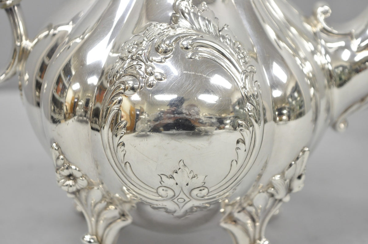 Vintage Reed & Barton Winthrop Shield 1795 E Silver Plated Tea Set - 6 Pc Set