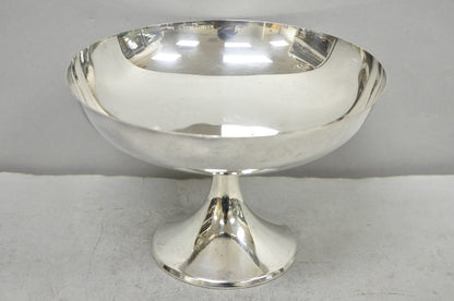 Vintage FB Rogers Mid Century Modern Silver Plated Pedestal Fruit Bowl Compote