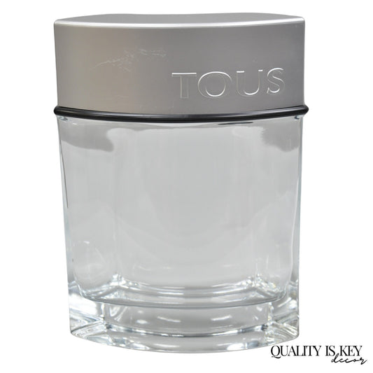 Vintage Large 12" Glass Dummy Bottle Tous Man Cologne Perfume Store Display