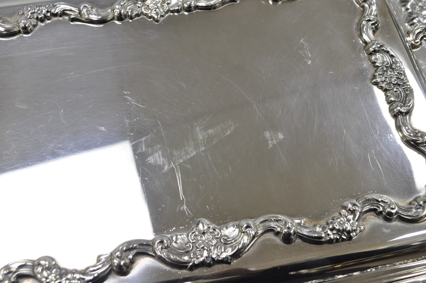 Vintage Poole Silver Plated Footed Covered Vegetable Serving Dish Platter w/ Lid