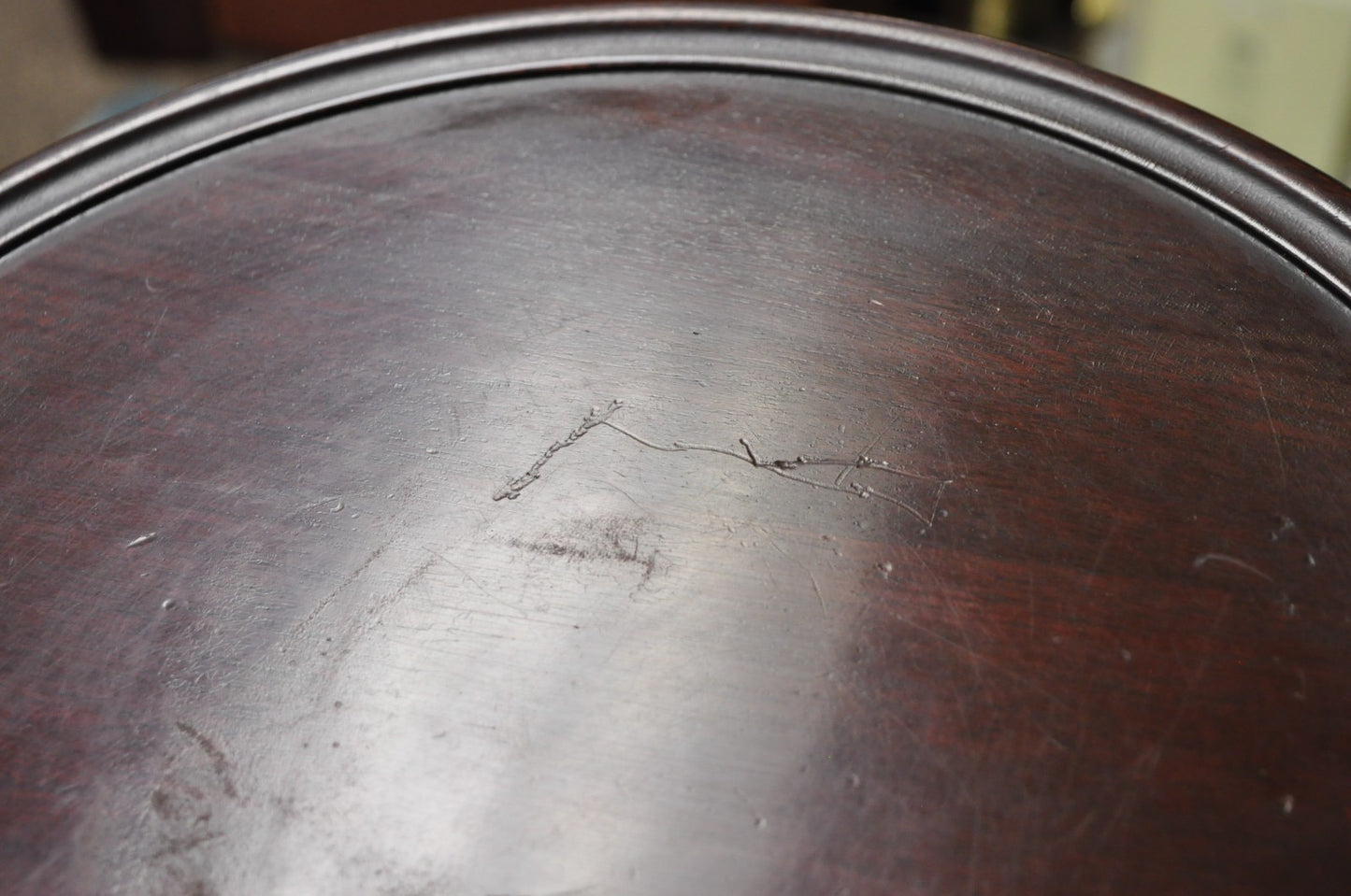Vintage Mersman Regency Style Mahogany 46" Tall Pedestal Plant Stand Table