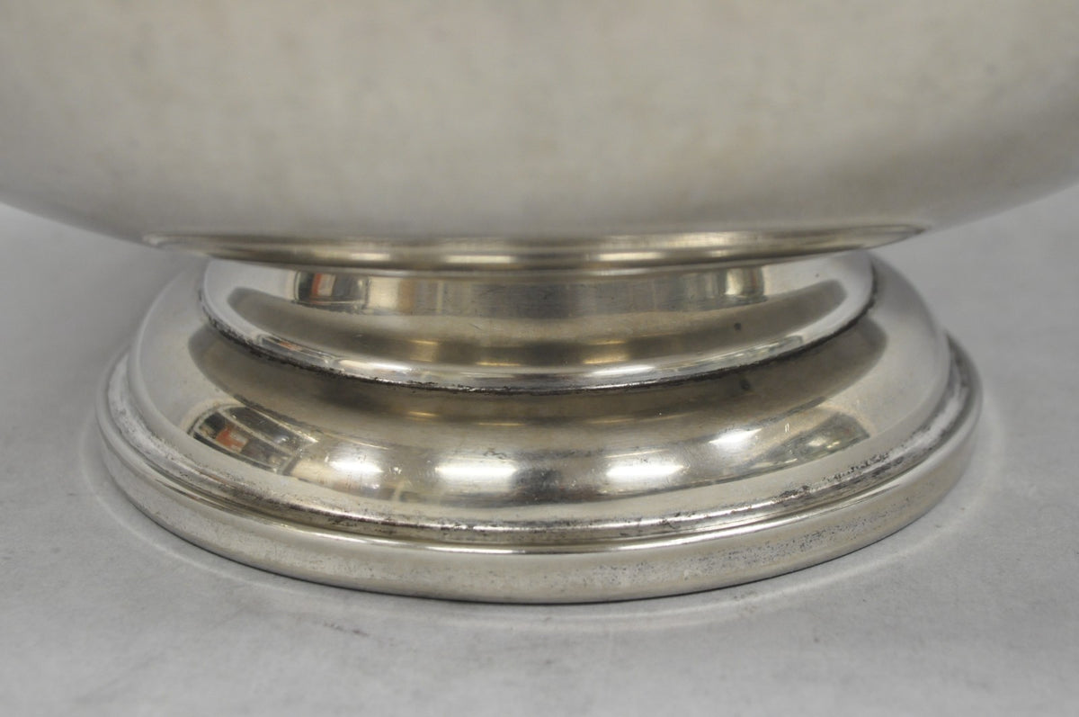 Vintage Modern Stainless Steel Metal Punchbowl Champagne Wine Chiller Ice Bucket