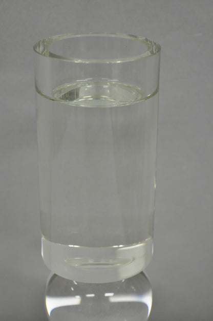 Modern Lee Broom Fulcrum Art Glass 12" Transparent Candlestick